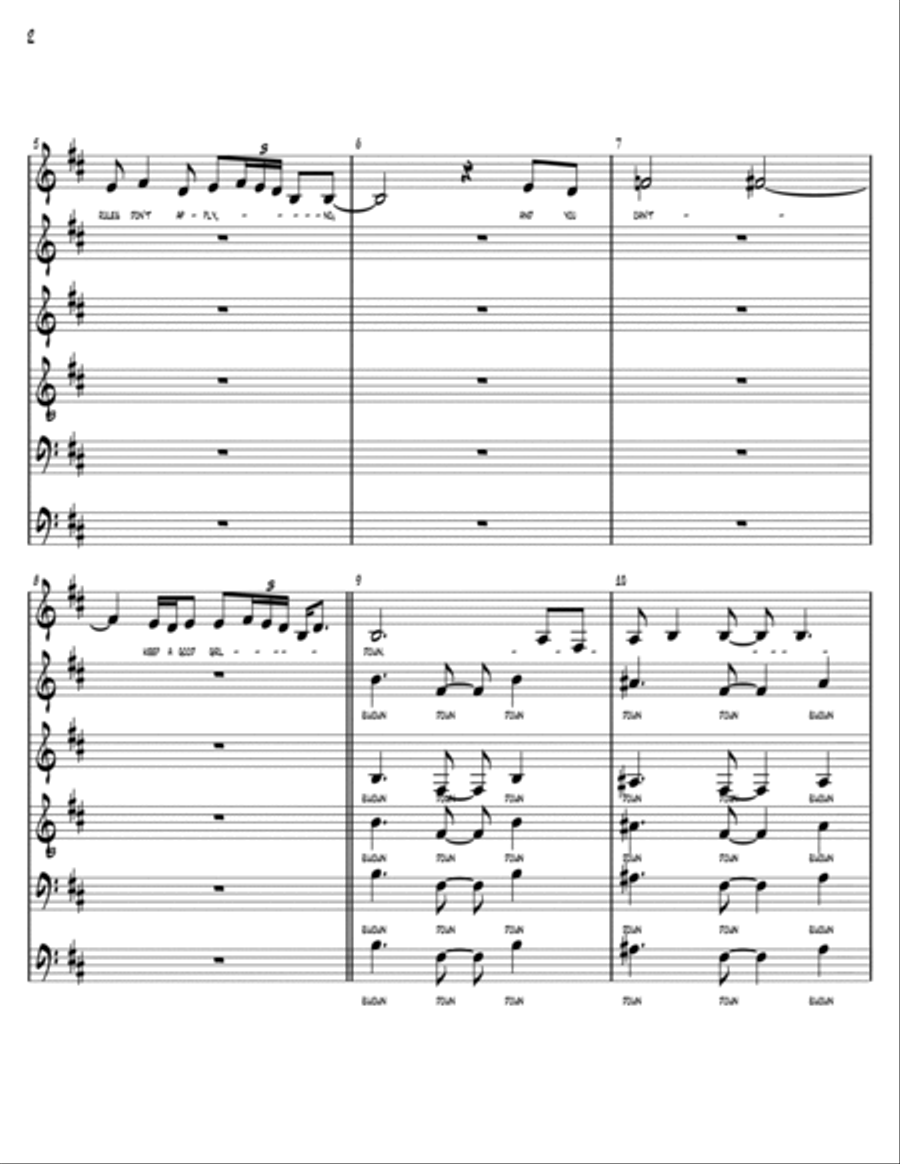 Show Me How You Burlesque 4-Part scores gallery preview page 2