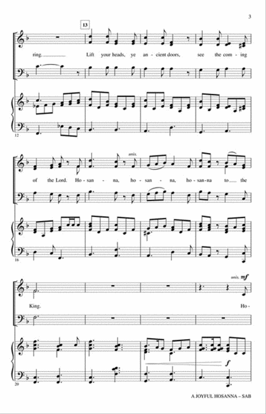 A Joyful Hosanna A Joyful Hosanna 3-Part scores gallery preview page 3