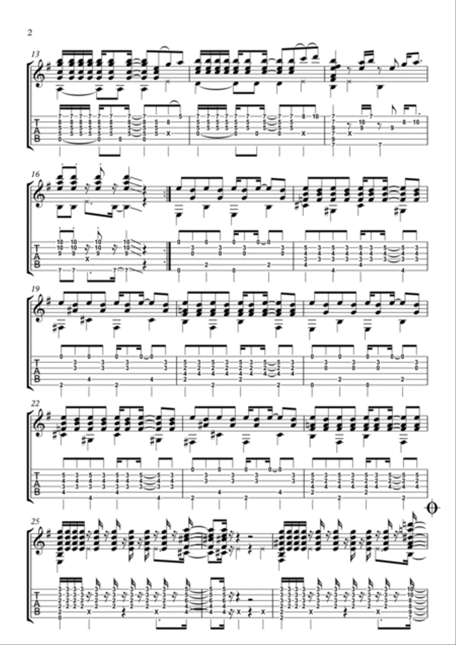 Georgy Porgy Electric Guitar scores gallery preview page 2