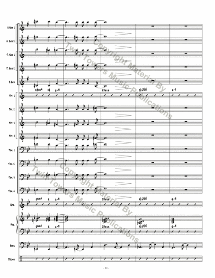 Dark Obsedian Dark Obsedian Jazz Ensemble scores gallery preview page 14