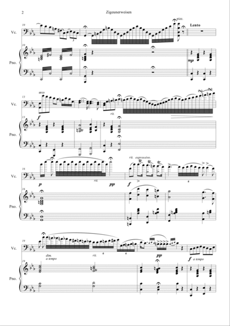 Zigeunerweisen Op.20 Piano scores gallery preview page 2