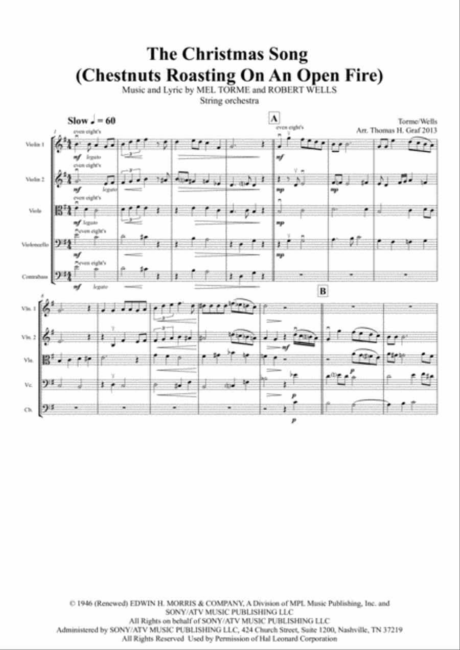 The Christmas Song (Chestnuts Roasting On An Open Fire) String Orchestra scores gallery preview page 2