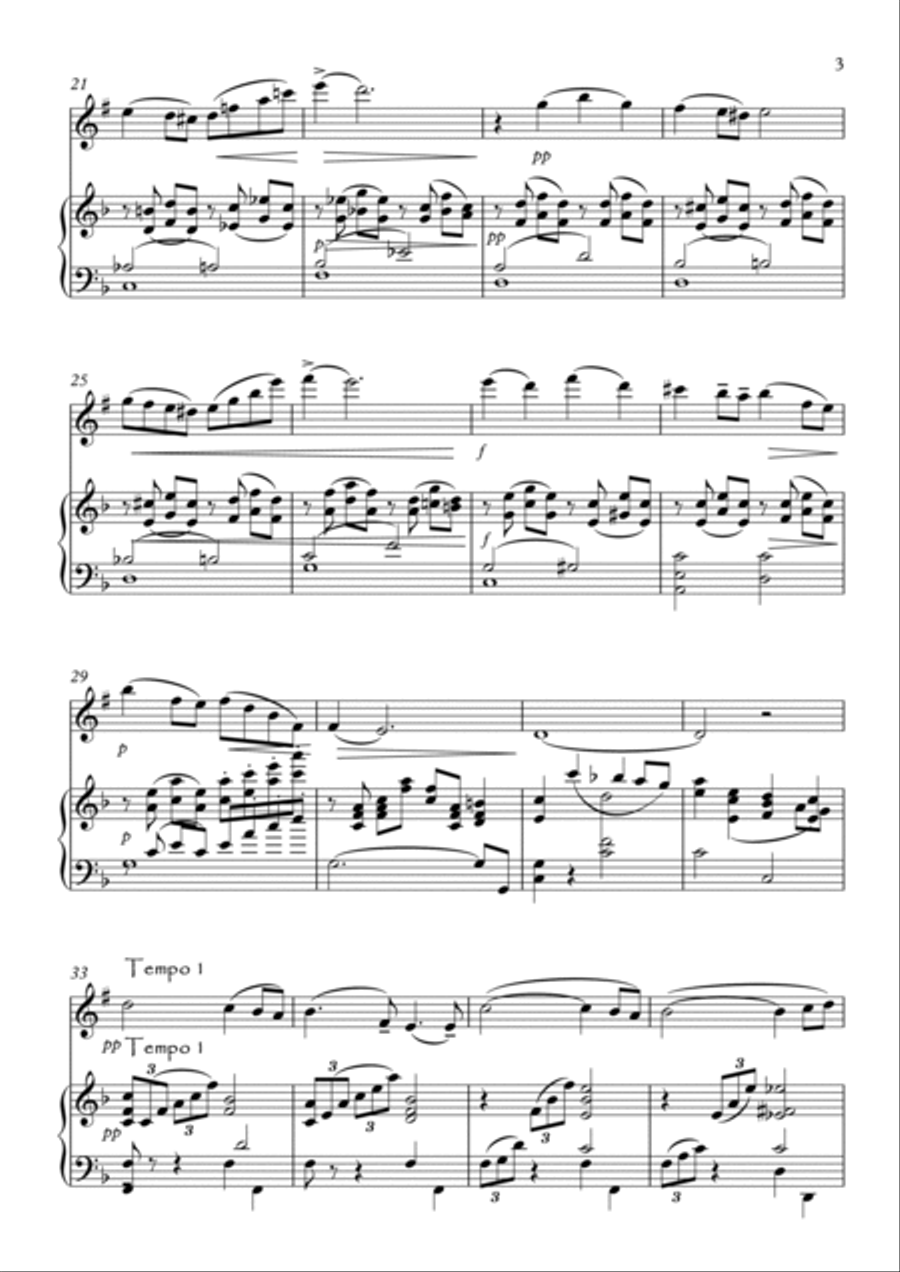 Four Short Pieces Four Short Pieces Tenor Saxophone scores gallery preview page 3