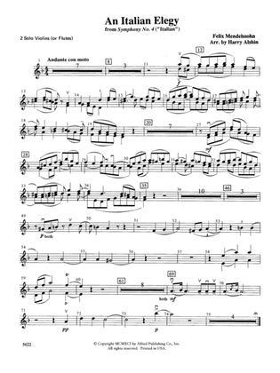 An Italian Elegy, from Symphony No. 4 "Italian": Solo Violin