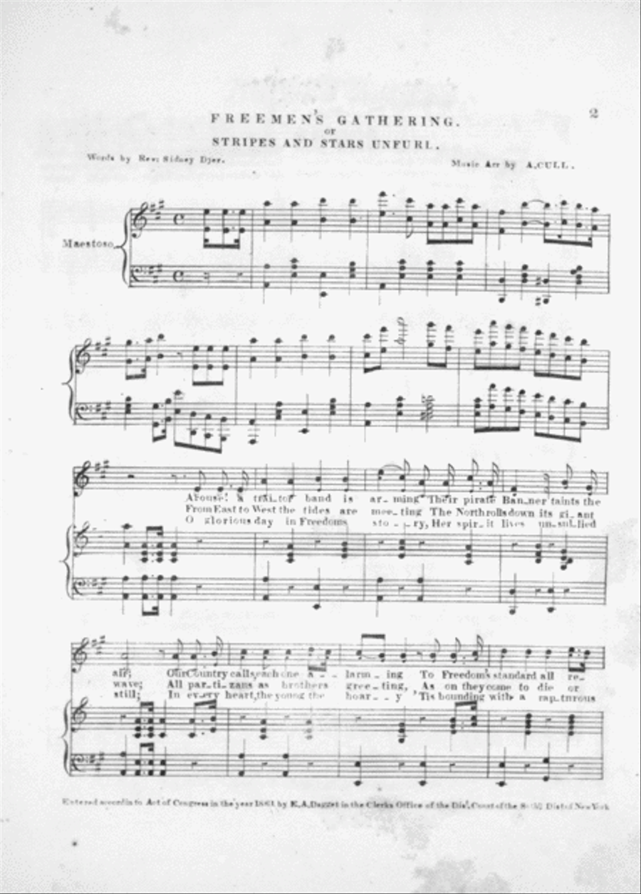 Freemen's Gathering, or Stripes and Stars Unfur Voice scores gallery preview page 2