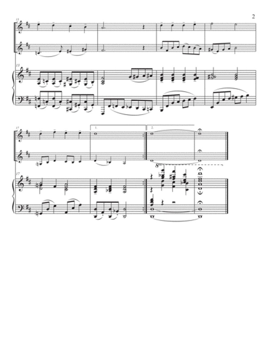 Au clair de la lune, for two violins and piano image number null