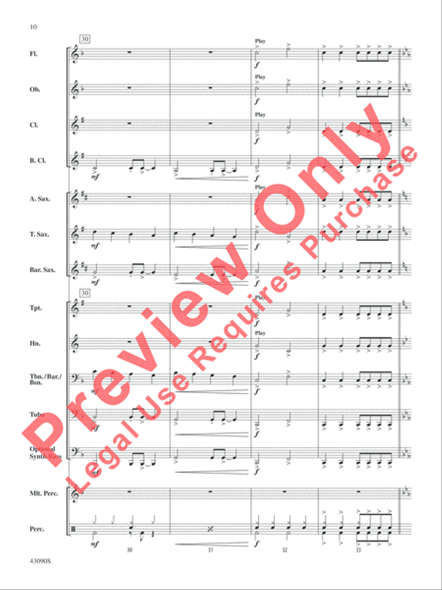 Everything Is Awesome (Awesome Remixxx!!!) (from The Lego Movie) Concert Band scores gallery preview page 10