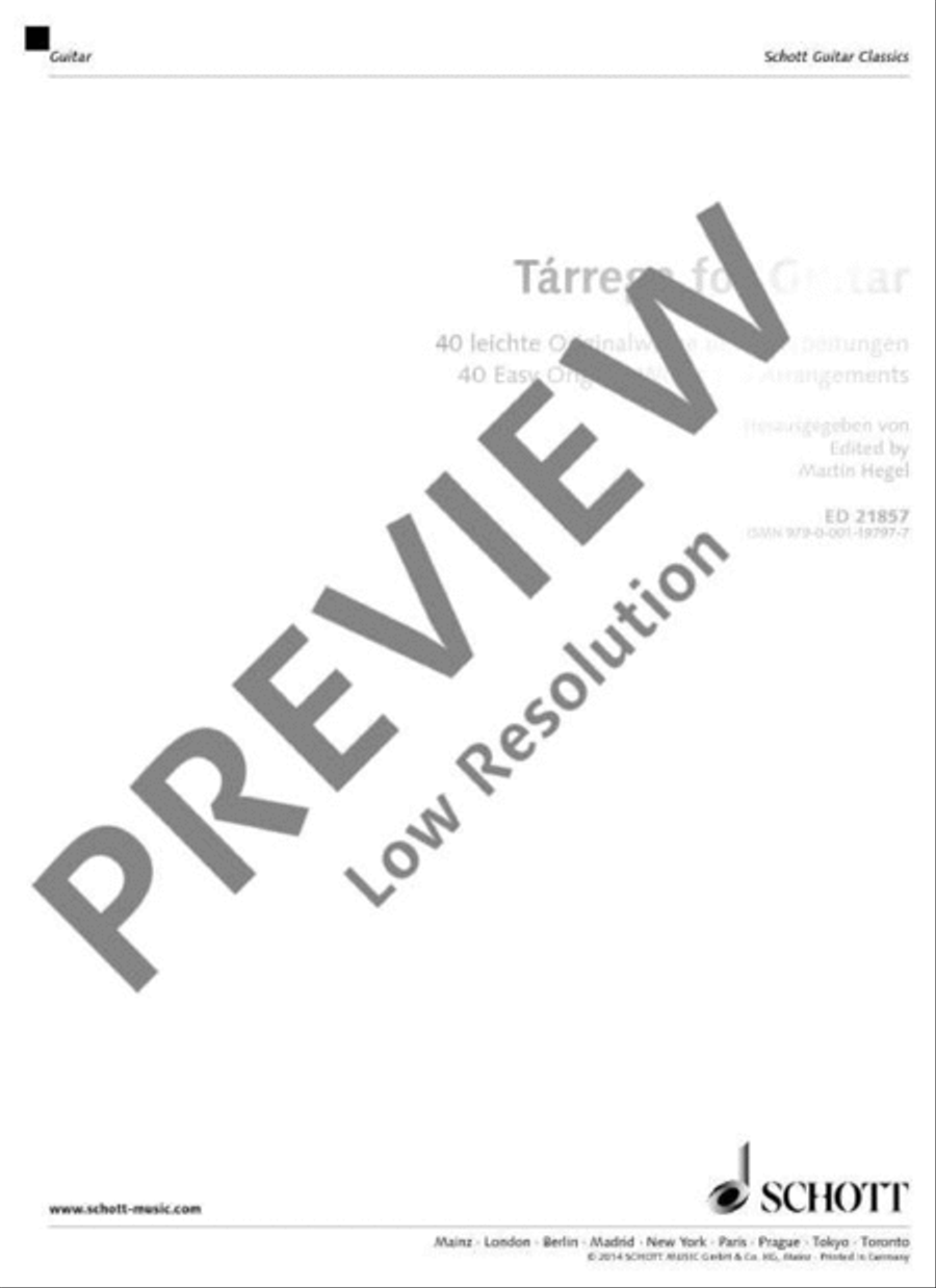 Tárrega for Guitar Classical Guitar scores gallery preview page 2