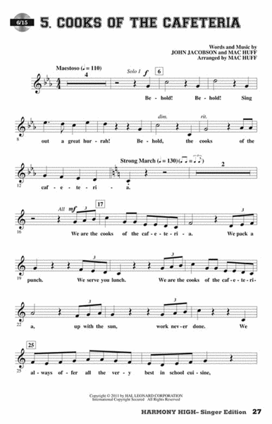 Harmony High by John Jacobson Choir - Sheet Music