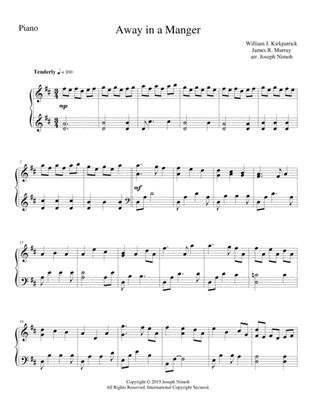 Away In A Manger/Cradle Song - Piano Part