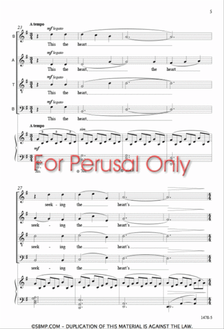 Searching Love - SATB Octavo 4-Part scores gallery preview page 4