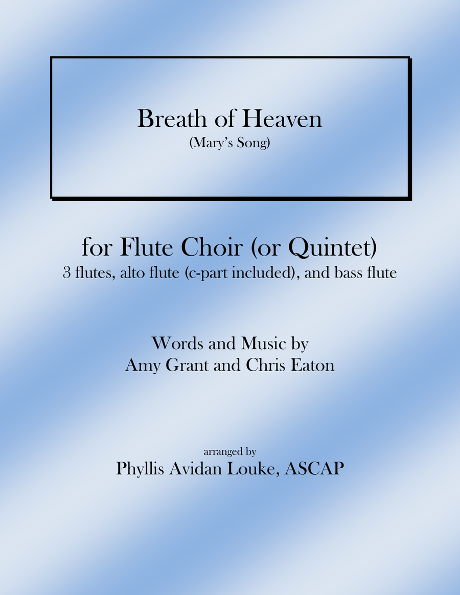 Breath Of Heaven (Mary's Song) Woodwind Ensemble scores gallery preview page 1