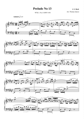 Book cover for Prelude and Fugue in F# major, BWV 858
