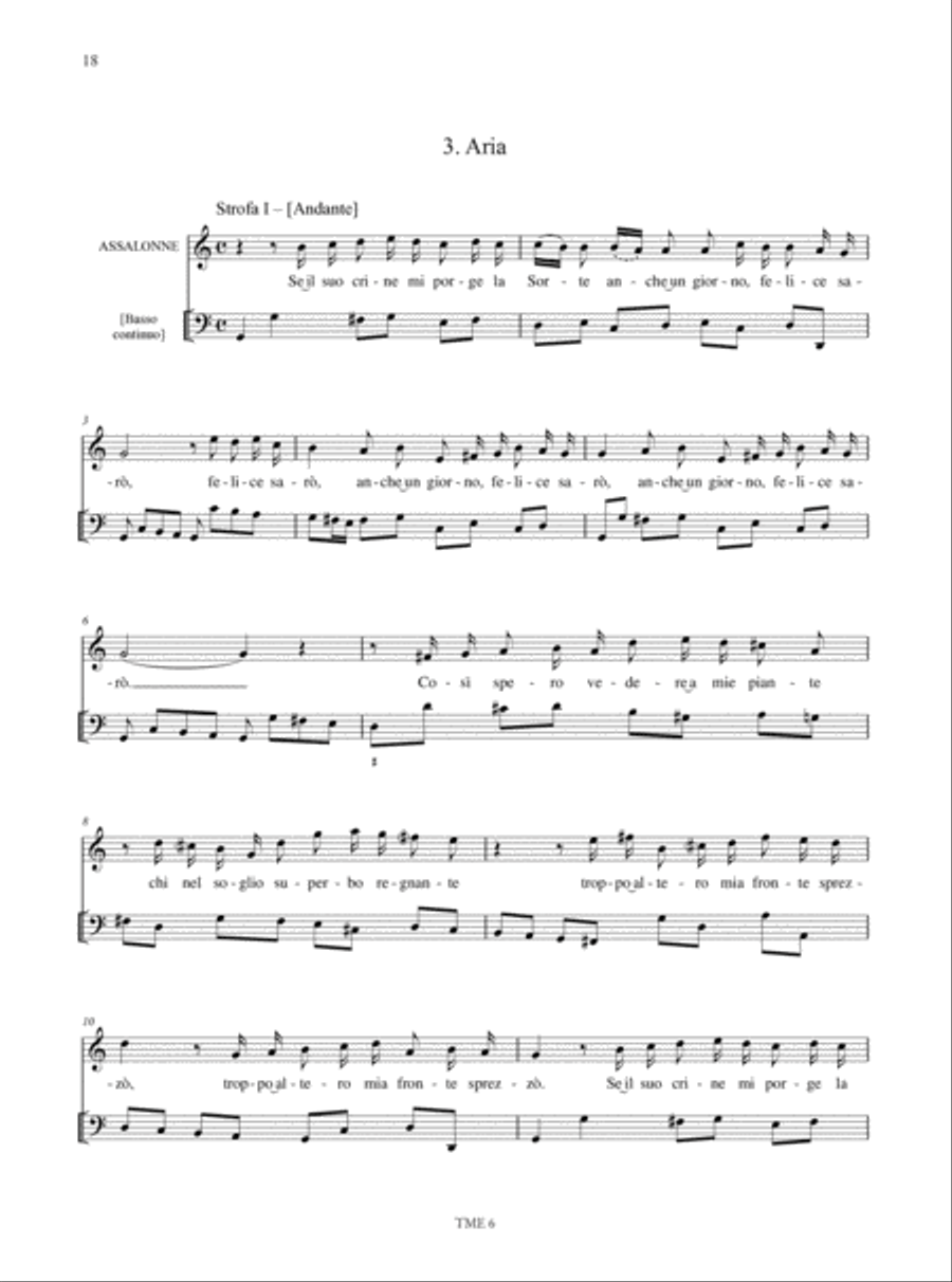 L’Assalonne (Modena 1684) - Il Mosè legato di Dio e liberator del popolo ebreo (Modena 1686). Critical Edition Choir scores gallery preview page 5