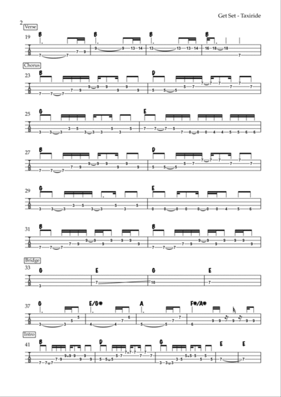 Get Set Guitar Tablature scores gallery preview page 2