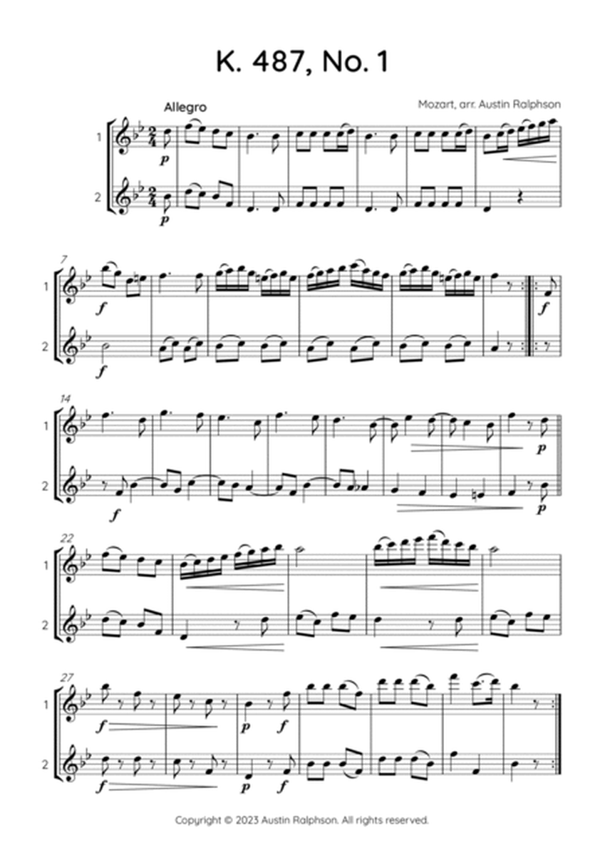 Mozart K. 487 No. 1 - oboe duet image number null