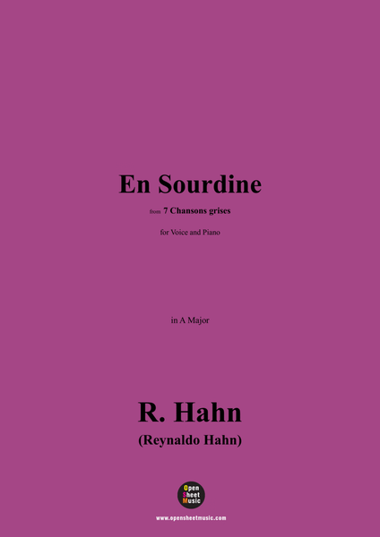 R. Hahn-En Sourdine,from '7 Chansons grises',in A Major