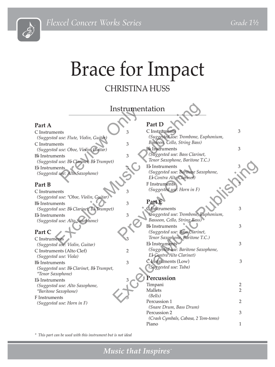 Brace for Impact (Score) Concert Band scores gallery preview page 2