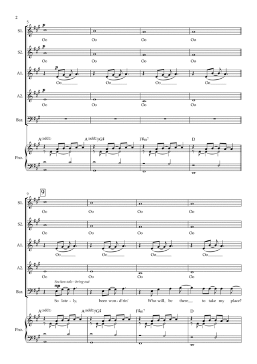 Wherever You Will Go Wherever You Will Go 3-Part scores gallery preview page 2