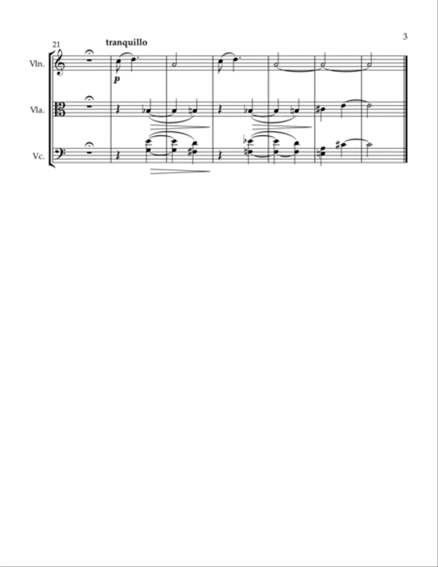 3 Trios Bird In Space Little Scherzo The Shepherd's Pipe String Trio scores gallery preview page 3