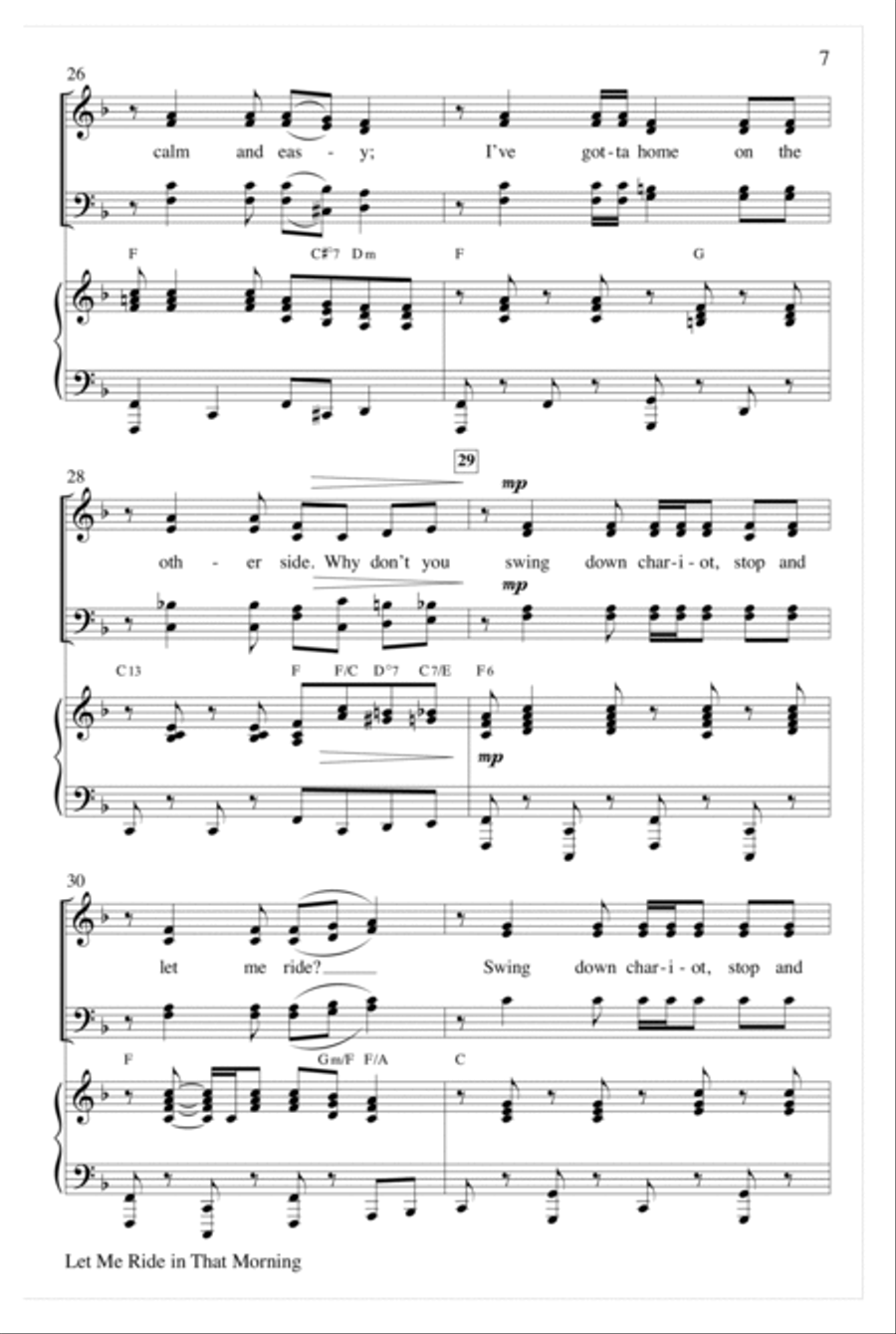 Let Me Ride In That Morning Choir scores gallery preview page 7