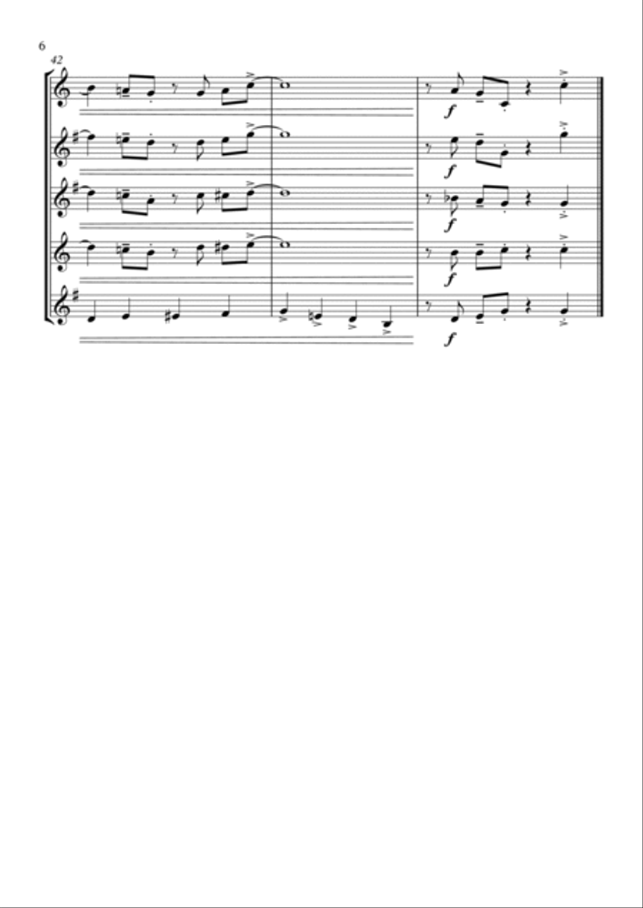 It Came Upon A Midnight Clear - Traditional and Jazz Arrangements for Saxophone Quartet Saxophone Quartet scores gallery preview page 6