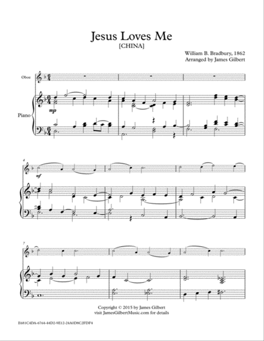 Jesus Loves Me Jesus Loves Me Piano scores gallery preview page 1