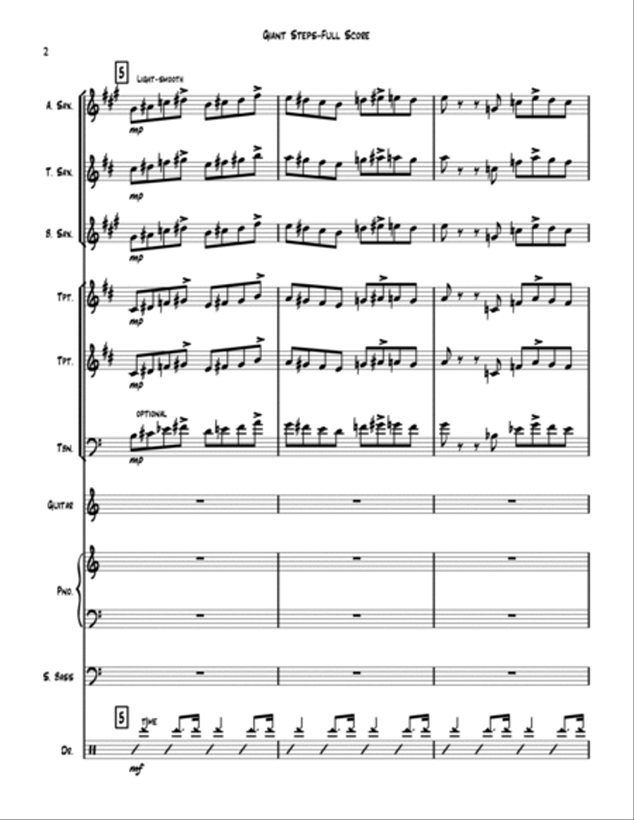 Giant Steps Jazz Ensemble scores gallery preview page 2