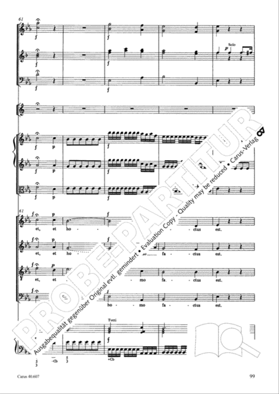 Mass in time of war (Missa in tempore belli) 4-Part scores gallery preview page 109