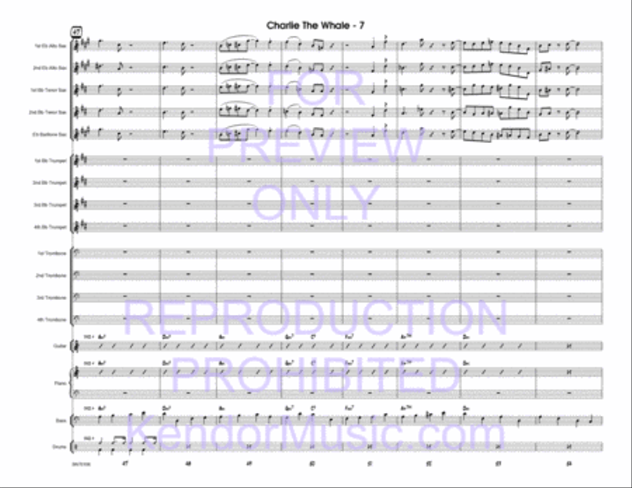Charlie The Whale (Full Score) Jazz Ensemble scores gallery preview page 8