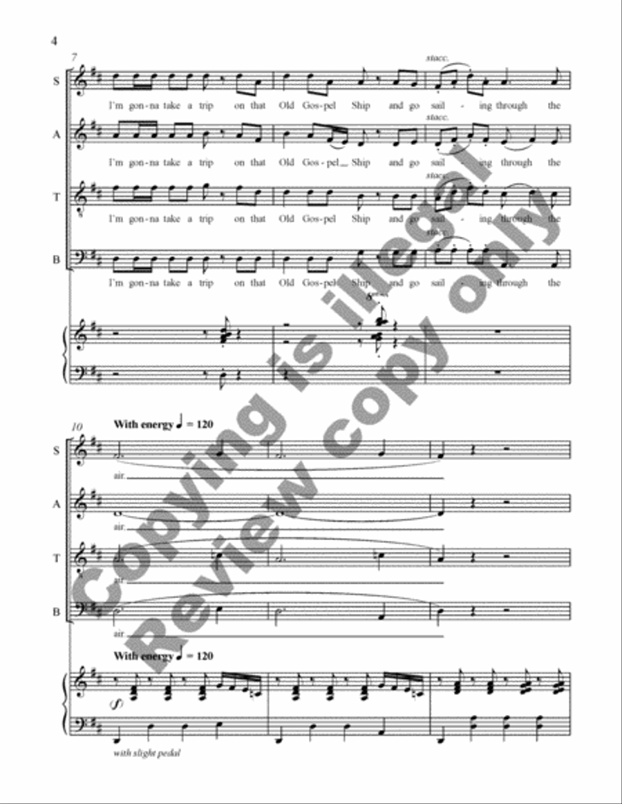 Gospel Songs: The Gospel Ship 4-Part scores gallery preview page 24