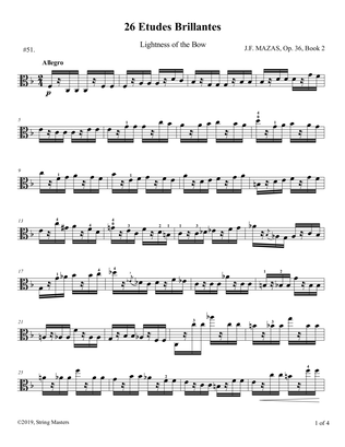 Mazas, Etudes for Viola Op 36, Book 2, No.51