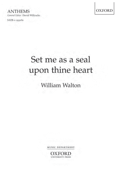 Set me as a seal upon thine heart