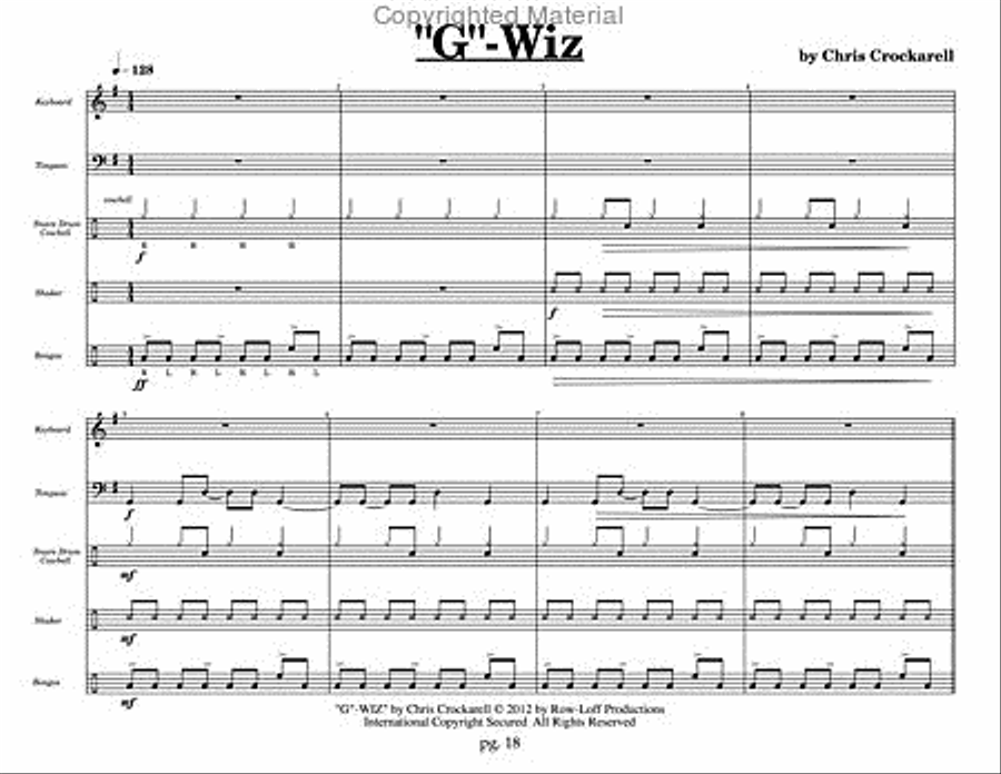 Pick A Key, Any Key (Blast Off Series) Percussion Ensemble scores gallery preview page 6