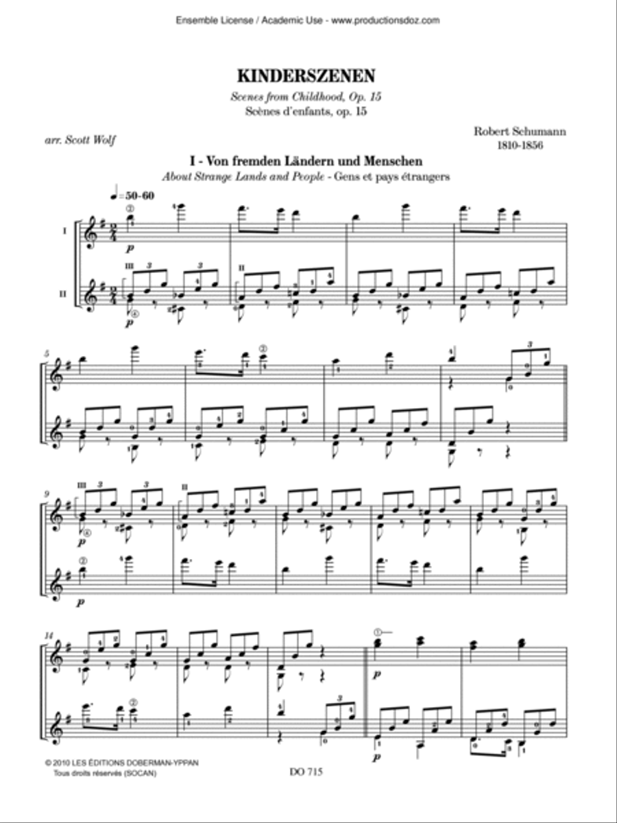 Kinderszenen, Opus 15 Classical Guitar scores gallery preview page 4