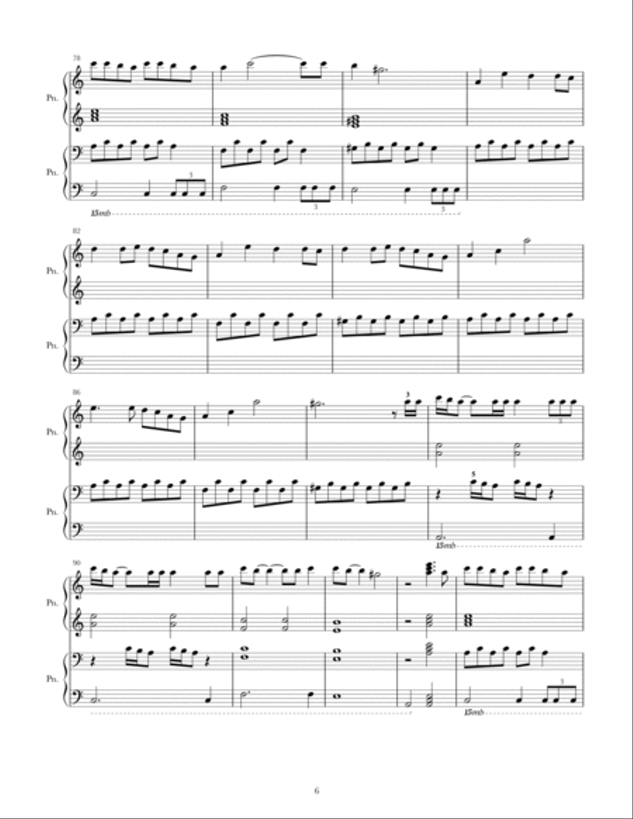 Believer Piano scores gallery preview page 6