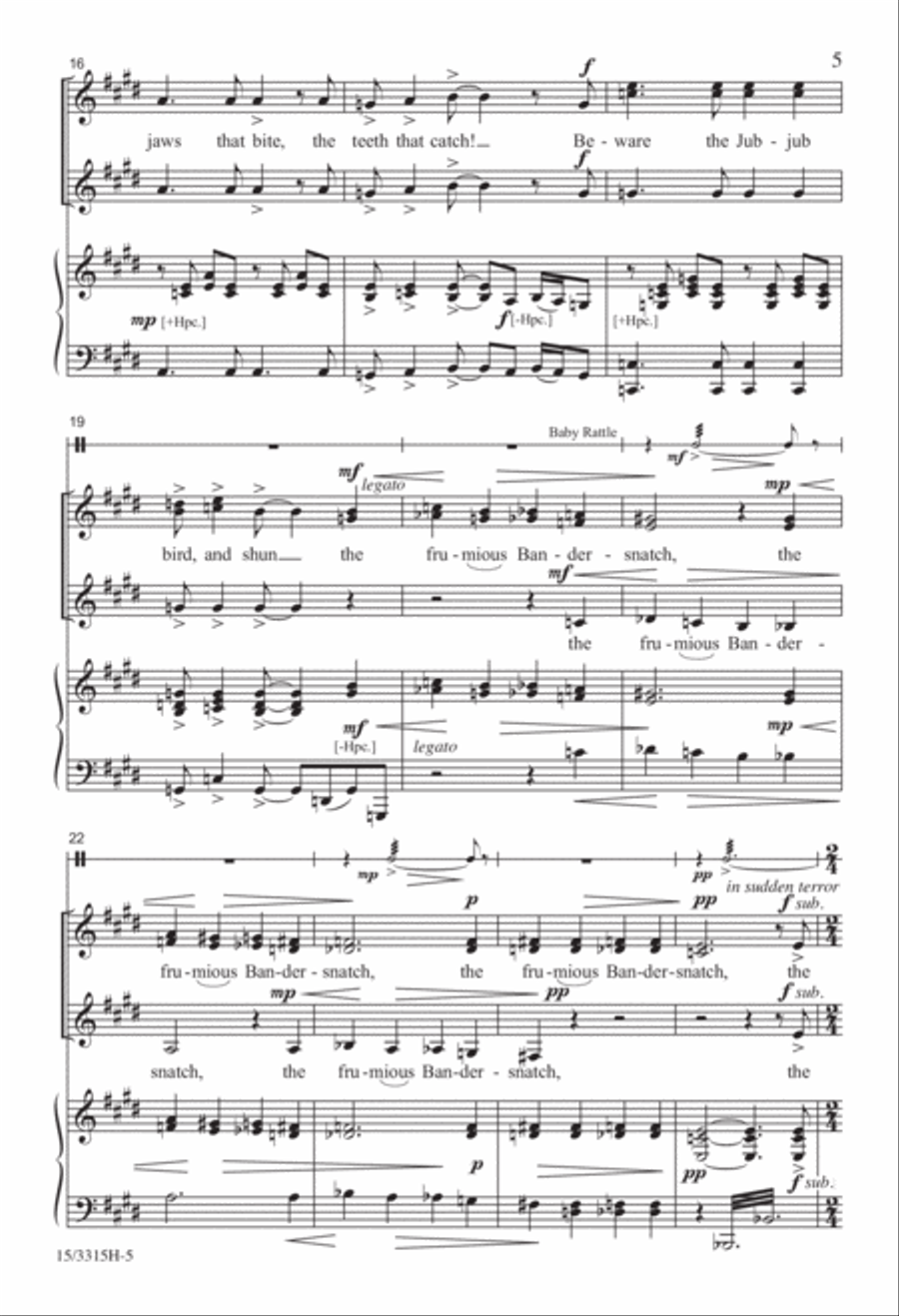 Jabberwocky SSA scores gallery preview page 5