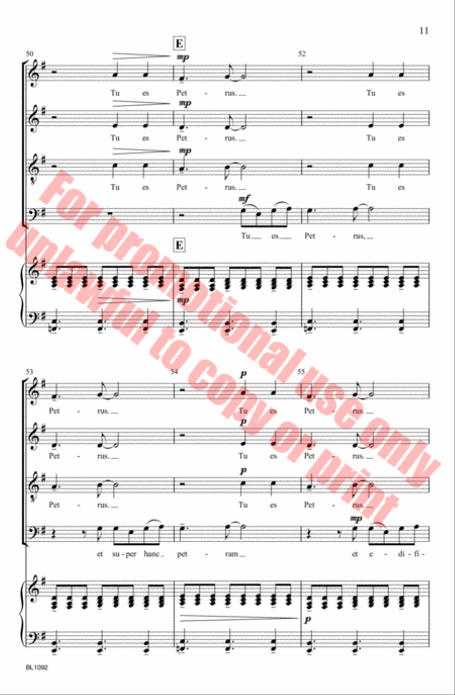 Tu Es Petrus Tu Es Petrus 4-Part scores gallery preview page 12
