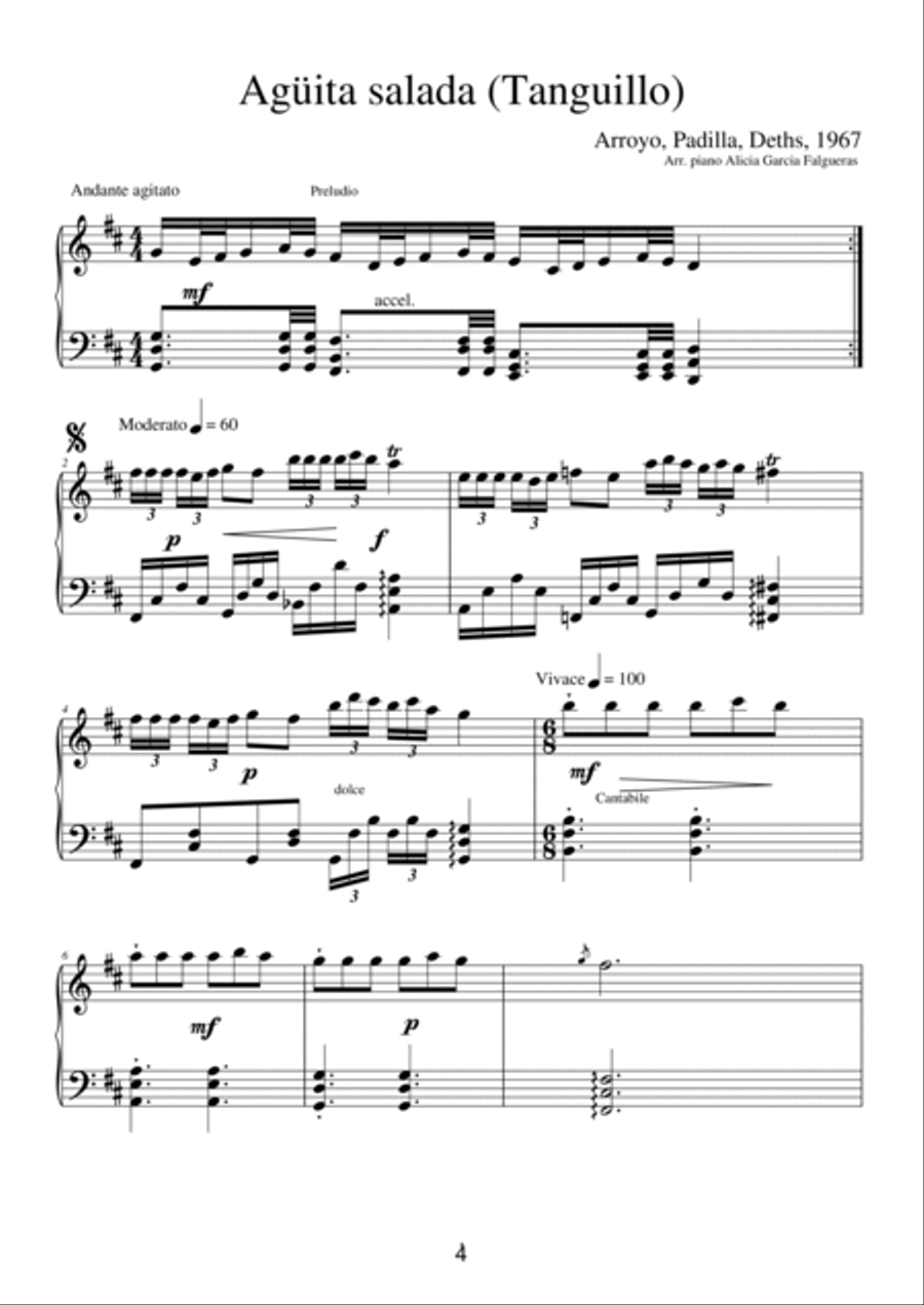 Partituras de Flamenco al piano Piano Solo scores gallery preview page 5