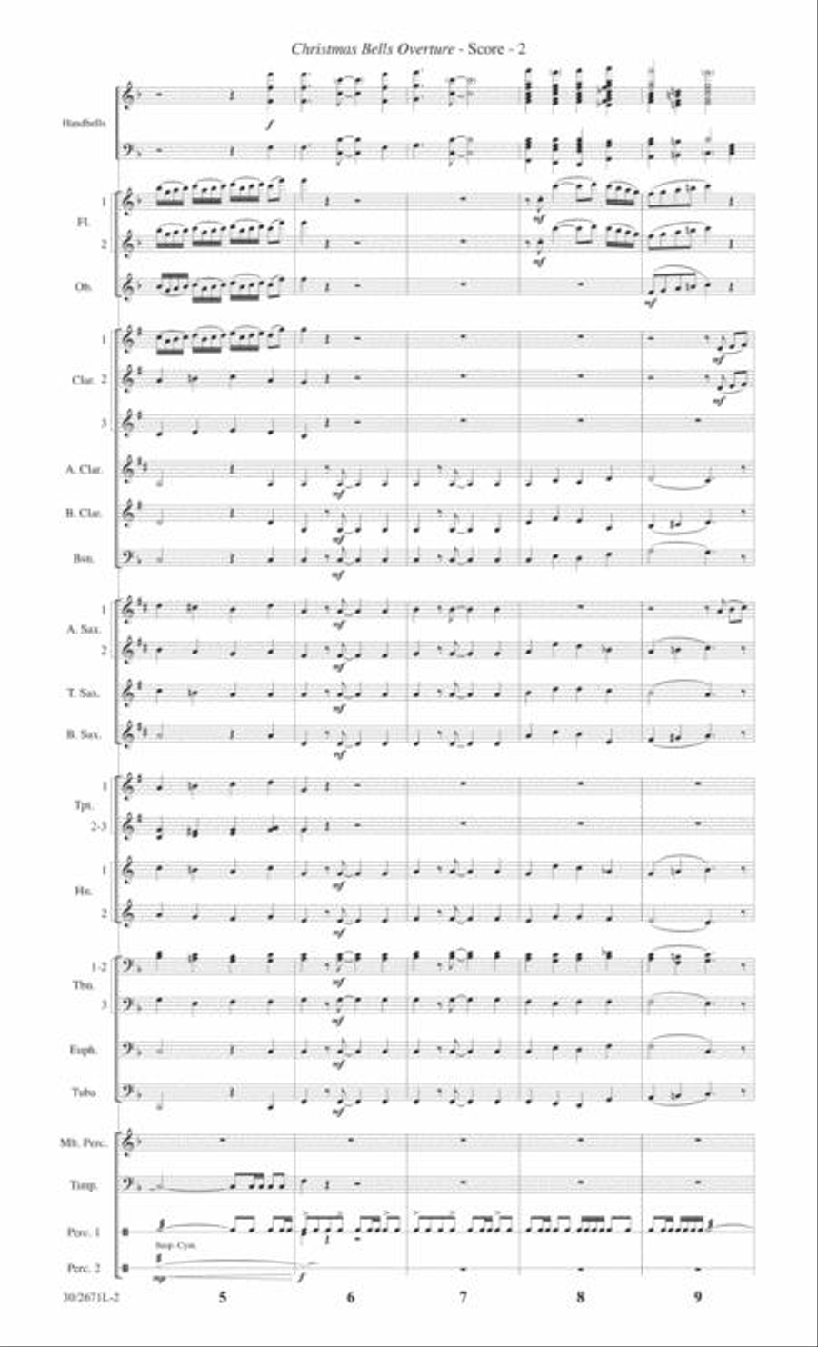 Christmas Bells Overture - Concert Band Score and Parts Concert Band scores gallery preview page 3