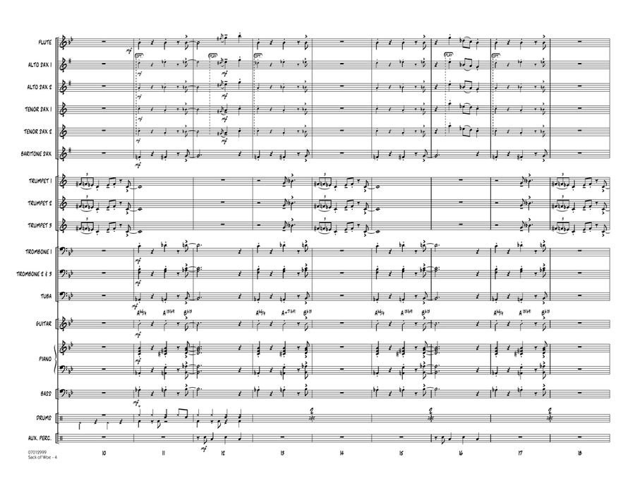 Sack of Woe - Conductor Score (Full Score) Jazz Ensemble scores gallery preview page 3