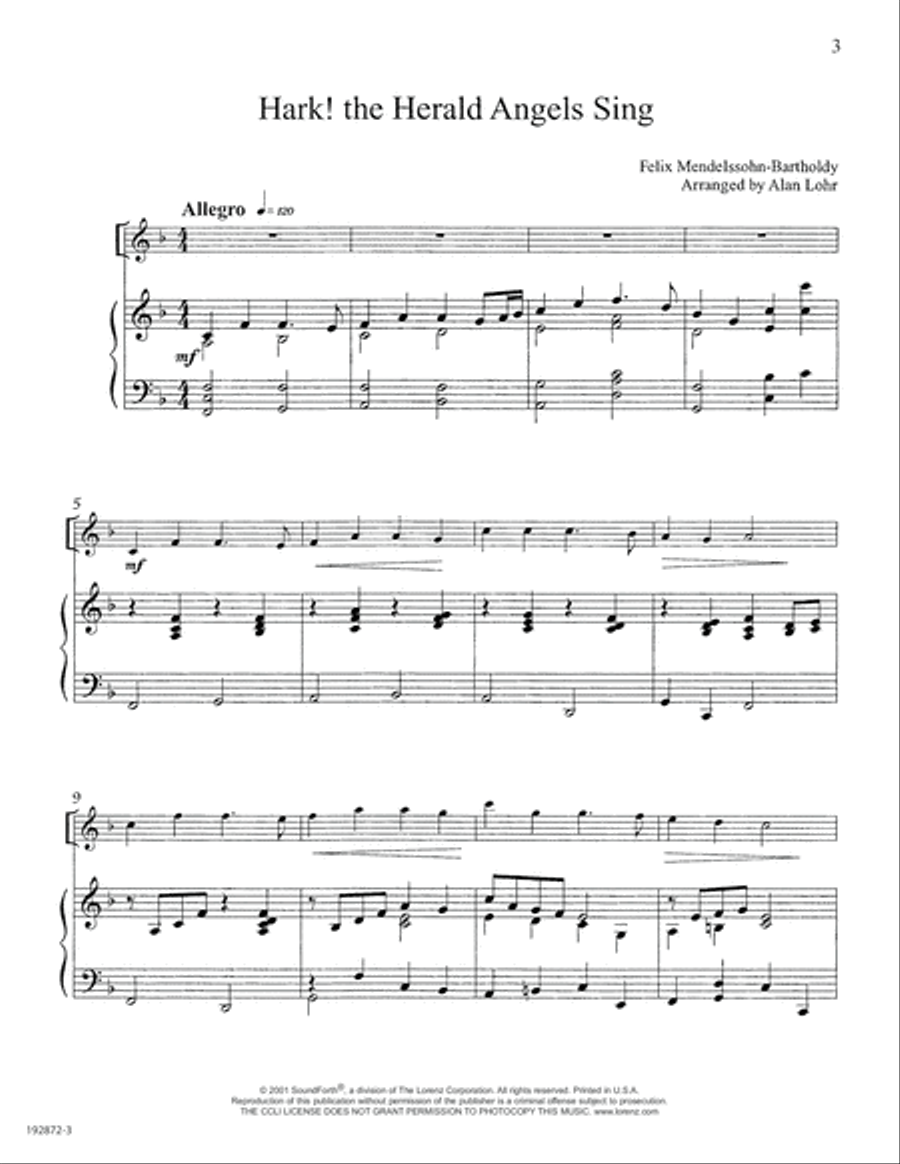 Hark! The Herald Angels Sing Percussion scores gallery preview page 3