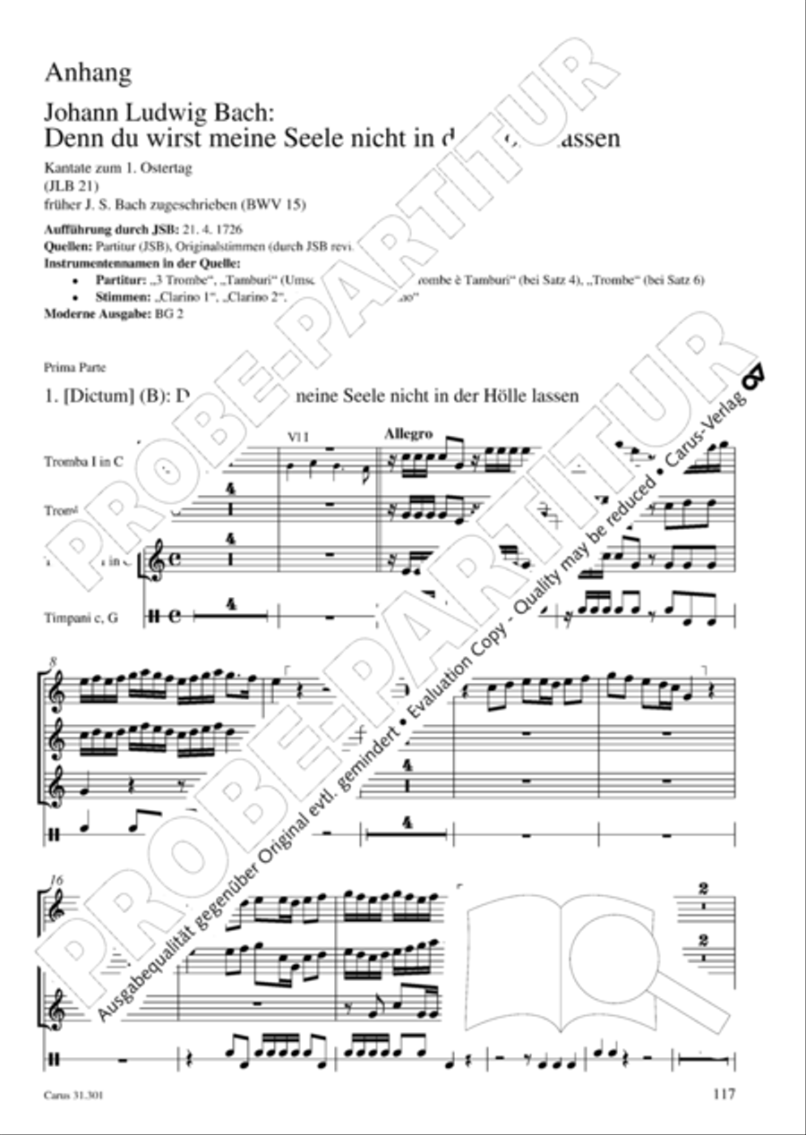 Bach for Brass 1: Cantatas I Voice scores gallery preview page 126