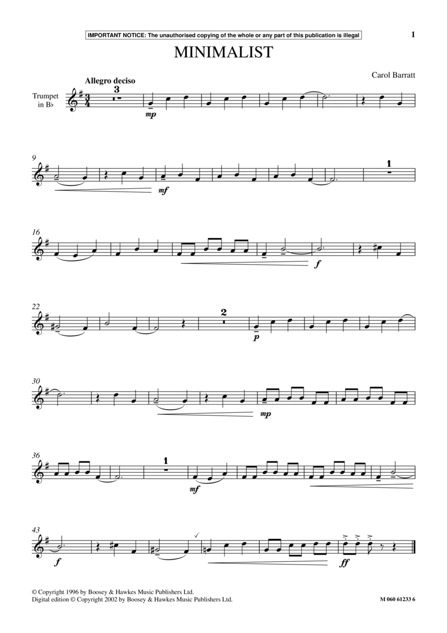 Minimalist Minimalist School and Community scores gallery preview page 1