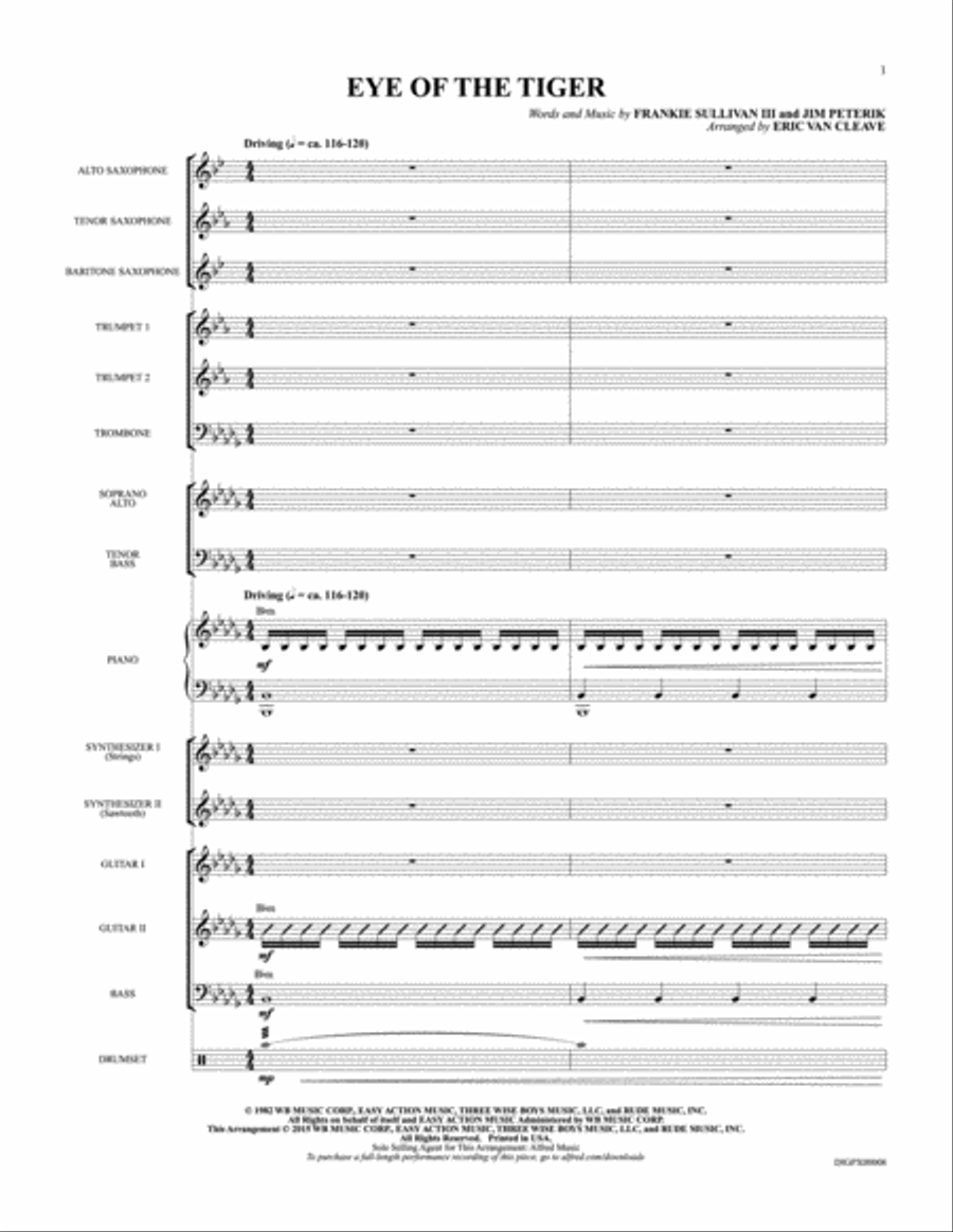 Eye of the Tiger: Score Score scores gallery preview page 1