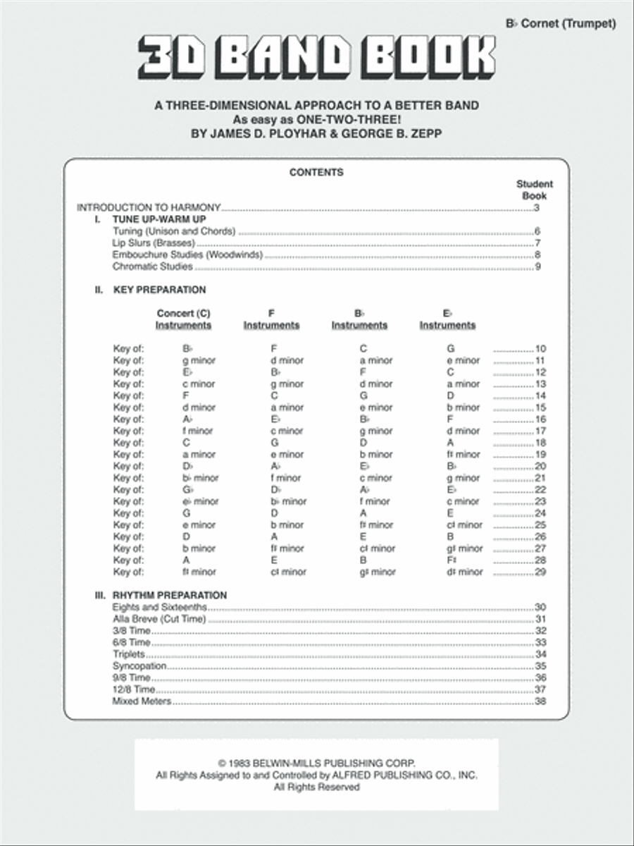 3-D Band Book 3-D Band Book Concert Band Methods scores gallery preview page 2