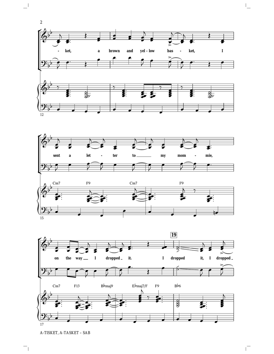 A-Tisket, A-Tasket 3-Part scores gallery preview page 2