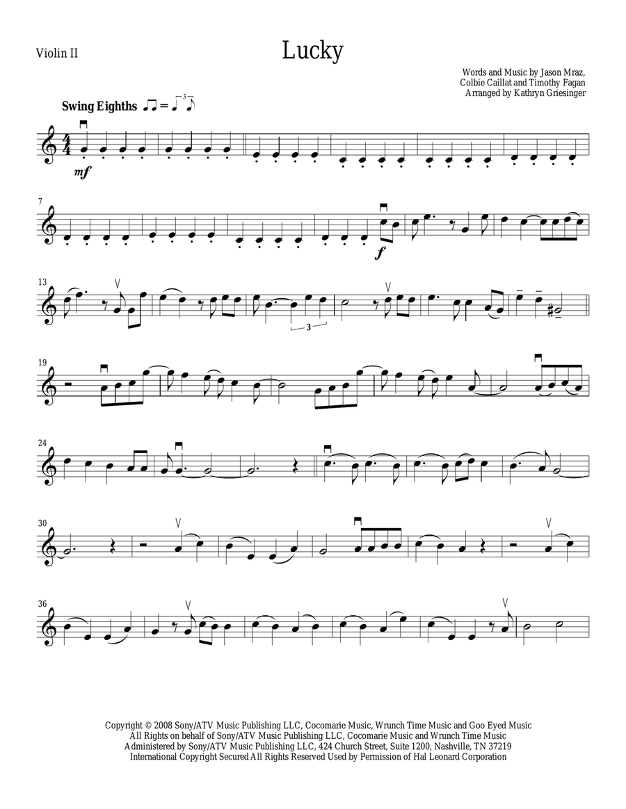 Lucky String Quartet scores gallery preview page 3