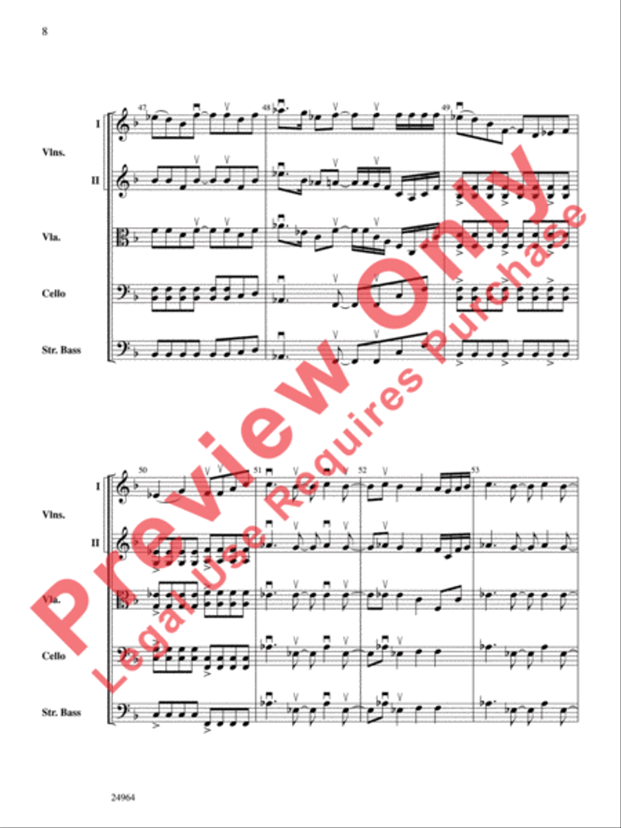 Ode to the Plains and Wild Horses Running (from American Serenade) String Orchestra scores gallery preview page 9