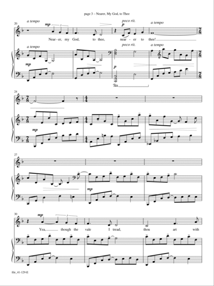 Nearer, My God, to Thee Nearer, My God, to Thee Medium Voice scores gallery preview page 3